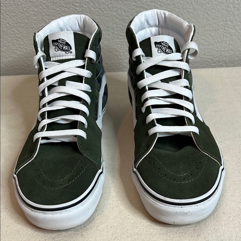 Vans Sk8-Hi Drippy Camo Green/White - Size 10 - High-Top Sneakers - Picture 2 of 9